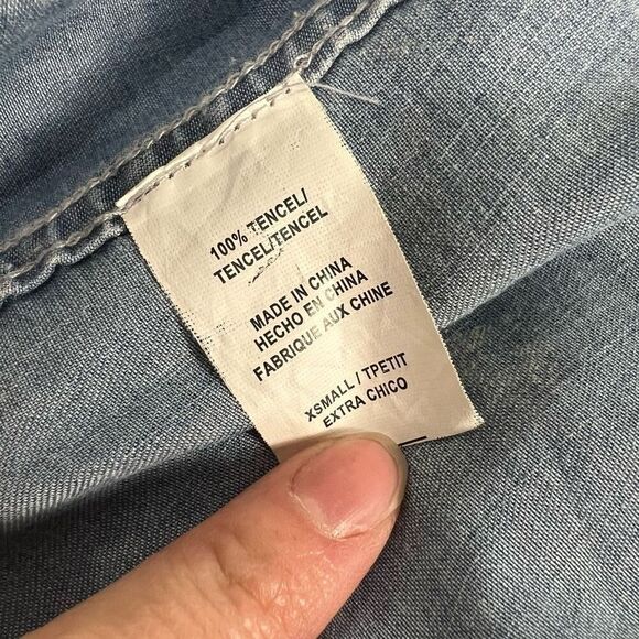 Rails Long Sleeve Shirt Women's Blue & Chambray Plaid Size XSmall - Picture 4 of 10